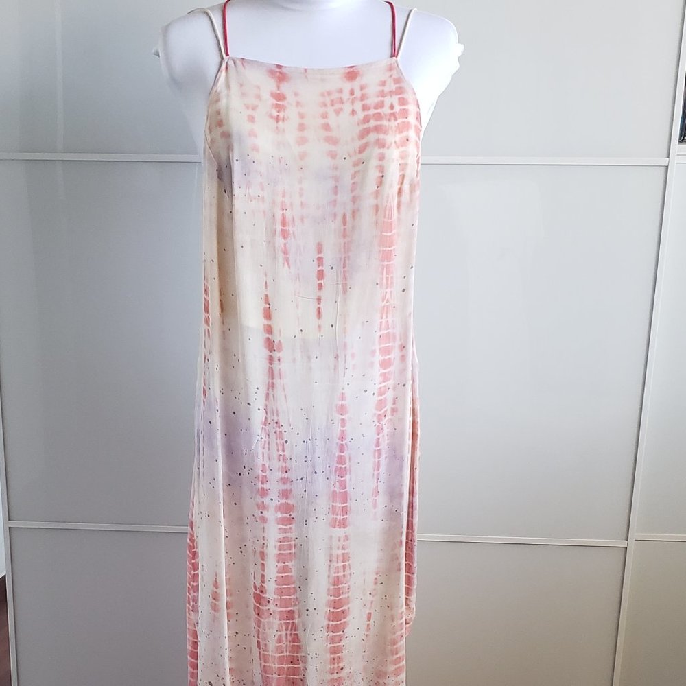 Free People Tie-Dye Strappy Back Halter Tunic Top